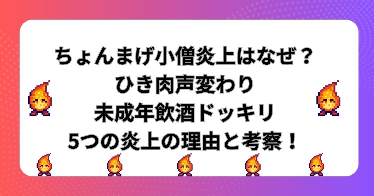 ちょんまげ小僧炎上